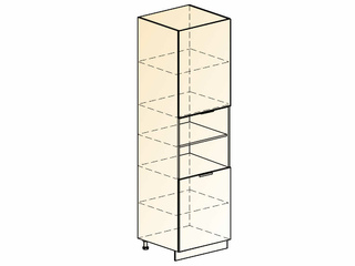 Фото Стоун Шкаф-пенал L600 H2141 (2 дв. гл.). Модули для кухни Стоун.