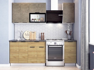 Фото Кухонный гарнитур «Стоун» 1600. Кухонные гарнитуры Стоун.