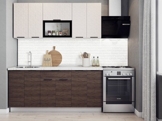 Фото Кухонный гарнитур «Стоун» 1800 (фрезеровка). Кухонные гарнитуры Стоун.