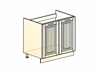 Фото Бавария Шкаф рабочий под мойку L800 (2 дв. гл.). Модули для кухни Бавария.