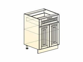Фото Бавария Шкаф рабочий L600 (2 дв. гл. 1 ящ.). Модули для кухни Бавария.