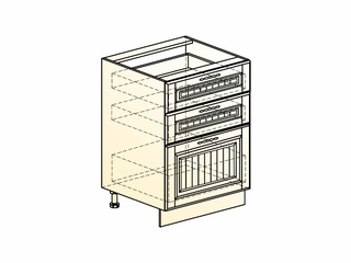 Фото Бавария Шкаф рабочий L600 (3 ящ.). Модули для кухни Бавария.