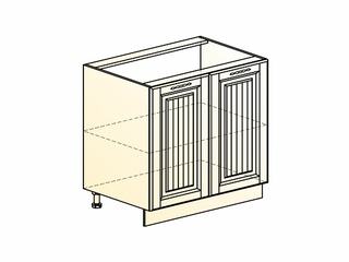 Фото Бавария Шкаф рабочий L800 (2 дв. гл.). Модули для кухни Бавария.