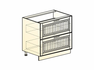 Фото Бавария Шкаф рабочий L800 (2 ящ.). Модули для кухни Бавария.