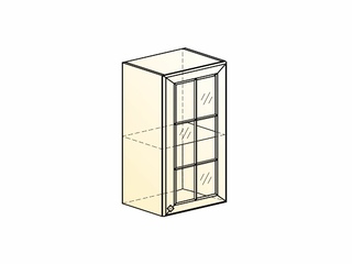 Фото Мишель Шкаф навесной L400 Н720 (1 дв. реш.) (эмаль). Модули для кухни Мишель.