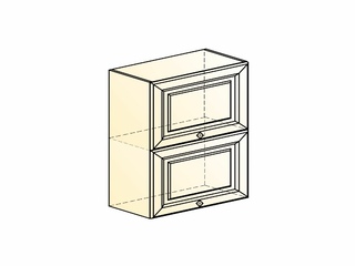 Фото Мишель Шкаф навесной L600 Н720 (2 дв. гл. гориз.) (эмаль). Модули для кухни Мишель.