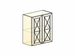 Фото Мишель Шкаф навесной L600 Н720 (2 дв. крест.) (эмаль). Модули для кухни Мишель.