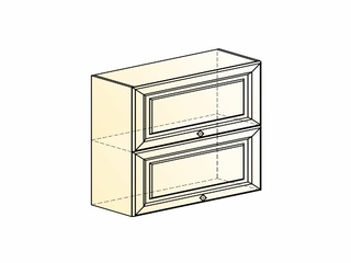 Фото Мишель Шкаф навесной L800 Н720 (2 дв. гл. гориз.) (эмаль). Модули для кухни Мишель.
