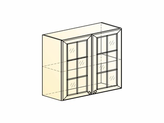 Фото Мишель Шкаф навесной L800 Н720 (2 дв. реш.) (эмаль). Модули для кухни Мишель.