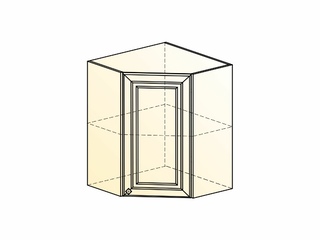 Фото Мишель Шкаф навесной угл. L600x600 Н720 (1 дв. гл.) (эмаль). Модули для кухни Мишель.