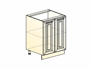 Фото Мишель Шкаф рабочий L600 (2 дв. гл.) (эмаль). Модули для кухни Мишель.
