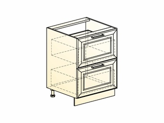 Фото Мишель Шкаф рабочий L600 (2 ящ.) (эмаль). Модули для кухни Мишель.