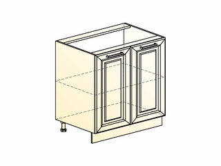 Фото Мишель Шкаф рабочий L800 (2 дв. гл.) (эмаль). Модули для кухни Мишель.