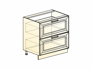 Фото Мишель Шкаф рабочий L800 (2 ящ.) (эмаль). Модули для кухни Мишель.