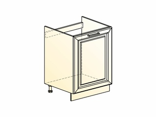 Фото Мишель Шкаф рабочий под мойку L600 (1 дв. гл.) (эмаль). Модули для кухни Мишель.