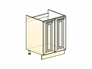 Фото Мишель Шкаф рабочий под мойку L600 (2 дв. гл.) (эмаль). Модули для кухни Мишель.