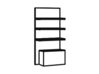 Фото Модульная система «СМАРТ-1» Полка с тумбой Л (Арт. С-1.23Л). Модульная система Смарт 1.