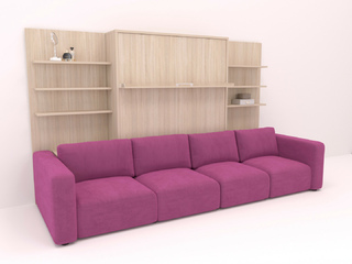 Фото Кровать-трансформер «СМАРТ-1» ПЛ_КД1600_ПП. Примеры комплектаций Смарт 1.