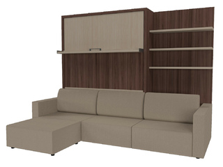 Фото Кровать-трансформер «СМАРТ-1» ПЛ_КД1600_Пуф. Примеры комплектаций Смарт 1.