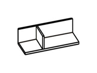 Фото Модульная система «СМАРТ-3» Полка со стоевой ш970 (Арт. С-3.7). Модульная система Смарт 3.