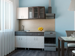 Фото Кухонный гарнитур «Аниме» 1400. Кухонные гарнитуры Аниме.