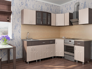 Фото Угловой гарнитур «Аниме» 2150х1250. Кухонные гарнитуры Аниме.