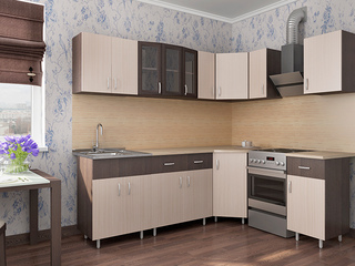 Фото Угловой гарнитур «Аниме» 2250х1250. Кухонные гарнитуры Аниме.