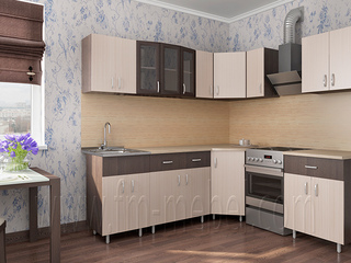 Фото Угловой гарнитур «Аниме» 2150х1450. Кухонные гарнитуры Аниме.