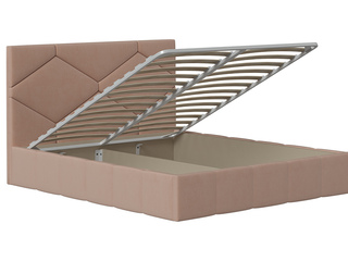 Фото Кровать с мягким изголовьем Аделина с подъемным механизмом. Кровати с мягким изголовьем с подъемным механизмом.