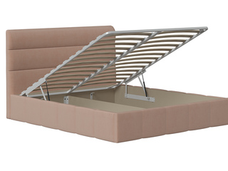Фото Кровать с мягким изголовьем Милана с подъемным механизмом. Кровати с мягким изголовьем с подъемным механизмом.