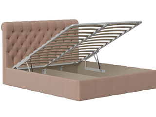 Фото Кровать с мягким изголовьем Розалия с подъемным механизмом. Кровати с мягким изголовьем с подъемным механизмом.