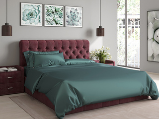 Фото Кровать с мягким изголовьем Розалия без подъемного механизама. Кровати с мягким изголовьем.