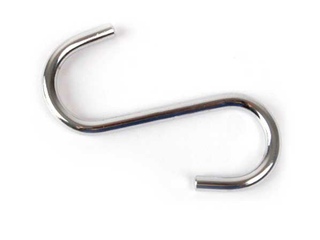 Фото Крючок для рейлинга D=16мм большой BOYARD, хром. Рейлинги и полки для рейлингов.