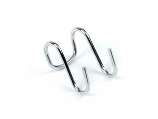 Фото Крючок для рейлинга D=16мм двойной BOYARD, хром. Рейлинги и полки для рейлингов.