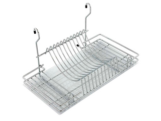 Фото Навесная полка с поддоном для тарелок. Рейлинги и полки для рейлингов.