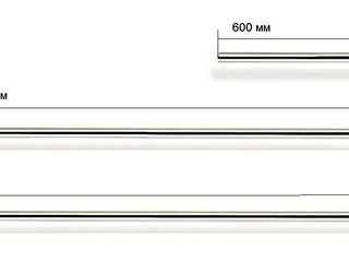 Фото Рейлинг, 600, хром. Рейлинги и полки для рейлингов.