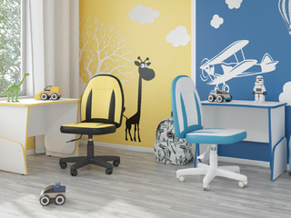 Фото Комплект в детскую комнату из двух столов STG 7050 и кресел Chairman Kids 122. Мебель для компьютерных игр.