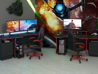 Фото Комплект мебели для игровой комнаты - STG 1385 / STG 1390 / 3d3 / 3d1 / SKB-1 / Game 15 / Game 17. Мебель для компьютерных игр.
