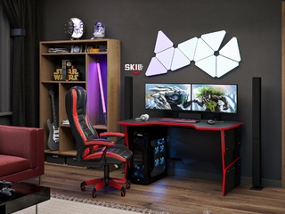 Фото Комплект из компьютерного стола STG 1385 и кресла Chairman Game 22. Мебель для компьютерных игр.