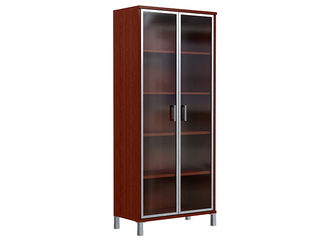 Фото Шкаф высокий со стеклянными дверьми в AL-рамке - B 430-8. Шкафы и стеллажи Born.