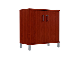 Фото Шкаф низкий с замком в глухих малых дверях - B 410-3RZ. Шкафы и стеллажи Born.