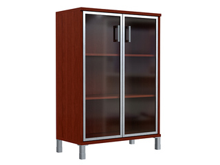 Фото Шкаф средний со стеклянными дверьми в AL-рамке - B 420-7. Шкафы и стеллажи Born.