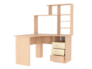 Фото Угловой стол Галерея с надстройкой без фасада. Модульный компьютерный стол Галерея.