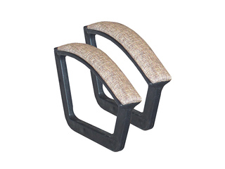 Фото Подлокотники пластиковые с мягкой вставкой 418. Подлокотники для кресел.