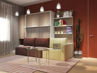 Фото Гостиная Классика с диваном и подъемной кроватью. Примеры комплектаций Смарт 1.