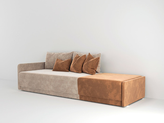 Фото Диван Малевич с пуфом, подлокотниками и подушками. Диваны для модульной системы Смарт-1.