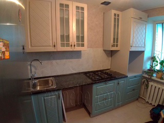 Фото Кухонный гарнитур Гранд Зелень и Крем 2021-0300. Кухонные гарнитуры Гранд.