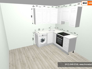 Фото Кухонный гарнитур Вита со стиральной машиной в Корабль. Кухня в Корабль.