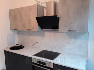 Фото Прямая кухня Лофт 2021-0423 в ЖК Солнечный город. Кухонные гарнитуры Лофт.