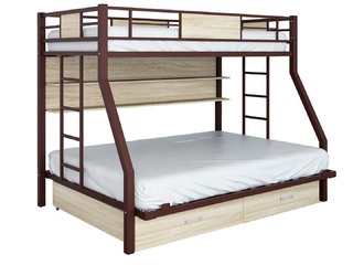 Фото Двухъярусная кровать Гранада ПЯЯ 140. Двухъярусные металлические кровати.